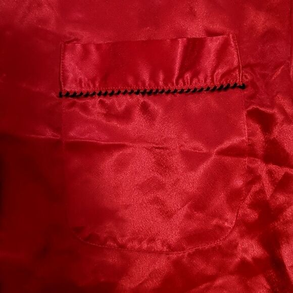 Cacique Lingerie red silky shinny pajama top S - Picture 2 of 4